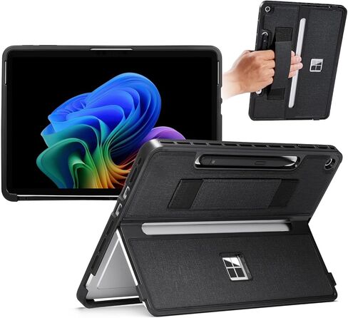 Cobak Rugged Case لـ Microsoft Surface Pro 12 "2025 ، غطاء وقائي مقاوم للصدمات مع حزام يدوي ، ركيستاند متعدد الزوايا ، حامل قلم مدمج ، متوافق مع لوحة مفاتيح غطاء النوع in Saudi Arabia
