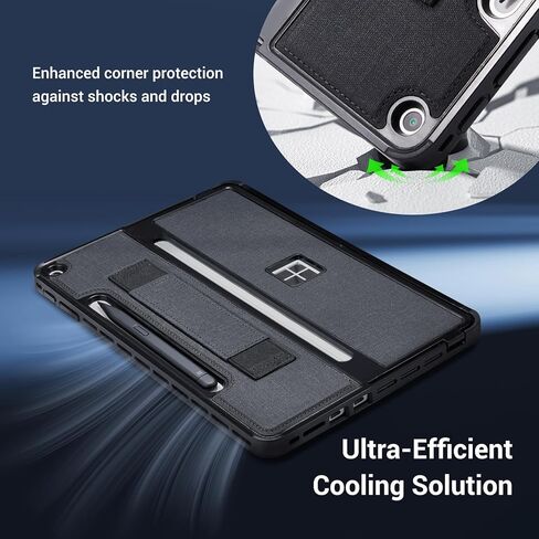 Cobak Rugged Case لـ Microsoft Surface Pro 12 "2025 ، غطاء وقائي مقاوم للصدمات مع حزام يدوي ، ركيستاند متعدد الزوايا ، حامل قلم مدمج ، متوافق مع لوحة مفاتيح غطاء النوع in Saudi Arabia