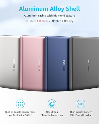 Power Bank for MagSafe 5000mAh for iPhone Charging Sliver in Saudi Arabia