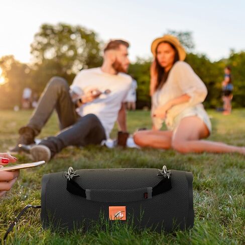 حزام مقبض مكبر صوت قابل للإزالة والتعديل متوافق مع JBL Xtreme 1/2/3/4، W-King X10، Zealot S67 - مقبض حزام حمل بديل لمكبرات صوت بلوتوث المحمولة (أسود) in Saudi Arabia