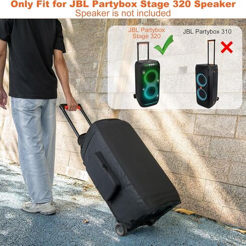 TXEsign Speaker Cover for JBL PartyBox Stage 320 Portable Party Speaker, 1 Pack Dust Case Protective Mesh Cover Sleeve Replacement with Two Sides Accessories Pocket in Saudi Arabia