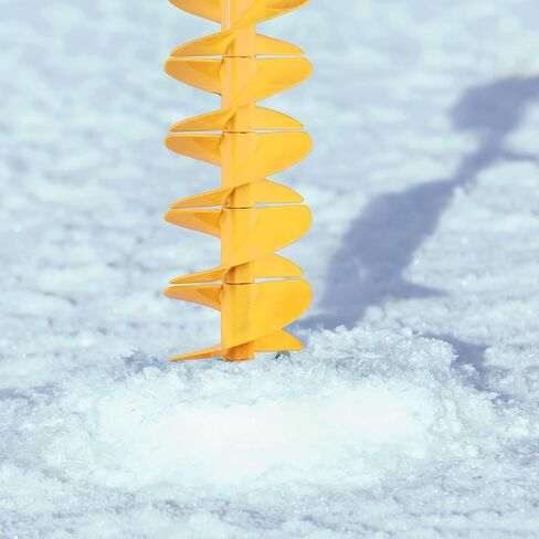 Ice Auger Bit, 8'' Ice Augers for Ice Fishing, Ice Fishing Auger with Universal Adapter & Top Plate in Saudi Arabia