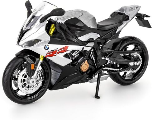1:12 BMW S1000RR نموذج سيارة دراجة نارية، لعبة سيارة دراجة نارية مصبوبة للأطفال الأولاد والبنات، مجموعة نماذج السيارات والديكور، أبيض in Kuwait