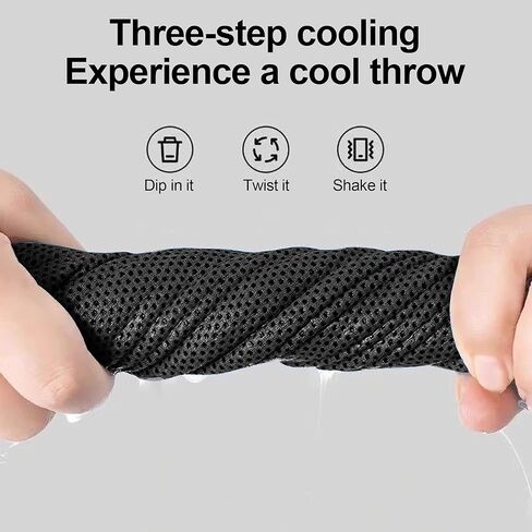 Foldable Magnetic Quick-Dry Towel – Black Ice Workout Towel with Pouch for Travel, Camping, and Fitness in Saudi Arabia