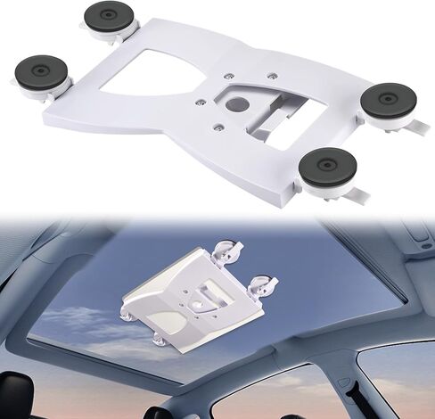 GADFISH Starlink Mini Mount for Roof - 4 Adjustable & Washable Suction Cup Holder, Anti-Gravity Car/RV Glass Mount for Camping, Outdoor Travel & Signal Reception, White in Saudi Arabia