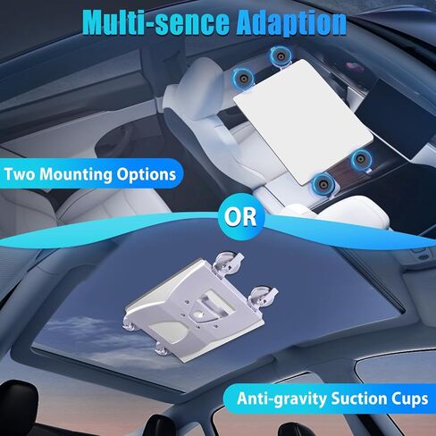 GADFISH Starlink Mini Mount for Roof - 4 Adjustable & Washable Suction Cup Holder, Anti-Gravity Car/RV Glass Mount for Camping, Outdoor Travel & Signal Reception, White in Saudi Arabia