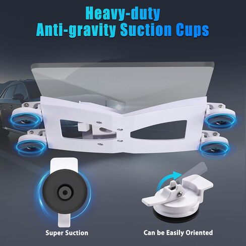 GADFISH Starlink Mini Mount for Roof - 4 Adjustable & Washable Suction Cup Holder, Anti-Gravity Car/RV Glass Mount for Camping, Outdoor Travel & Signal Reception, White in Saudi Arabia