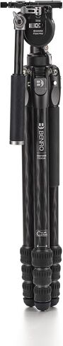 حامل ثلاثي القوائم Benro Tortoise CF 2 Series & FS36PRO مجموعة رأس هجينة - أرجل من ألياف الكربون مكونة من 4 أقسام مع انتشار منخفض الزاوية، رأس كروي مقلوب بقاعدة مسطحة، حمولة 13.2 رطل (TTOR24CFS36PRO) in Saudi Arabia