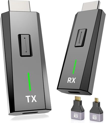 Wireless HDMI Transmitter and Receiver 328FT/100M, 4K Decode Plug and Play 1080P Portable Wireless HDMI Extender 2.4G/5GHz, for Streaming Video and Audio to Monitor from Laptop/PC/Projector/TV Box in Saudi Arabia