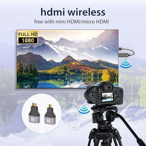 Wireless HDMI Transmitter and Receiver 328FT/100M, 4K Decode Plug and Play 1080P Portable Wireless HDMI Extender 2.4G/5GHz, for Streaming Video and Audio to Monitor from Laptop/PC/Projector/TV Box in Saudi Arabia