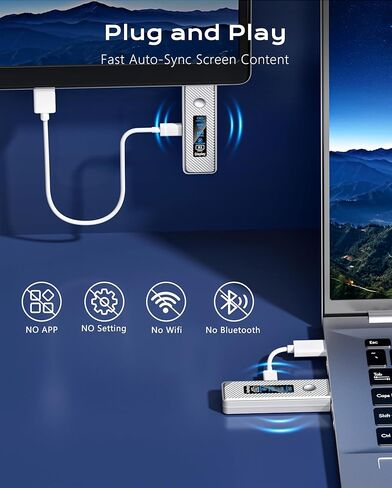 Wireless HDMI Transmitter and Receiver 4K Decode & 1080P@60Hz Ultra HD Output, 328Ft/100M Wireless HDMI Extender, 2.4G+5G Plug & Play for Streaming Video and Audio to Monitor from PC/TV Box/Projector in Saudi Arabia