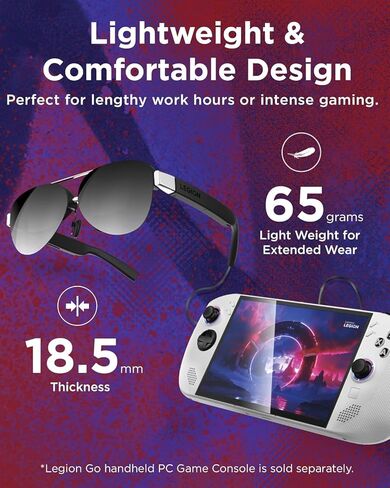 حزمة وحدة تحكم الألعاب Lenovo Legion Go S 2025 مع نظارات Legion Gen 2-8 بوصة وشاشة 120 هرتز، وAMD Ryzen Z2، و16 جيجابايت/512 جيجابايت + شاشة شخصية Micro-OLED in Kuwait