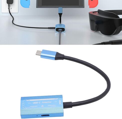 نظارات Asixxsix USB C إلى AR ومحول الشحن، PD3.0 100W 4K 60 هرتز XR، محول شحن USB C للنظارات الذكية للتبديل وسطح البخار والهواتف الذكية وأجهزة الكمبيوتر in Kuwait