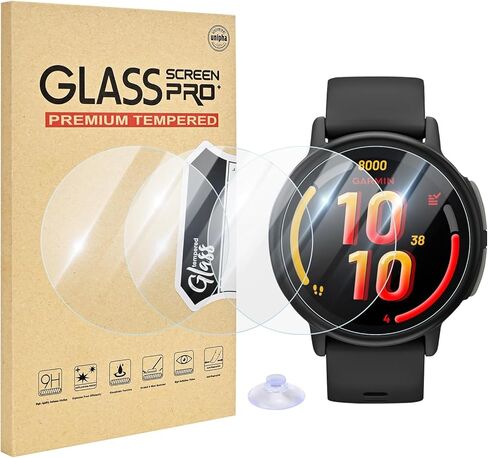4 Pack Compatible For Garmin Bounce 2 Smartwatch Screen Protector Glass, Anti-scratch 9H Tempered Full Cover Protection For Bounce 2 Screen Film, Sensitive Touch & HD Clear in Saudi Arabia