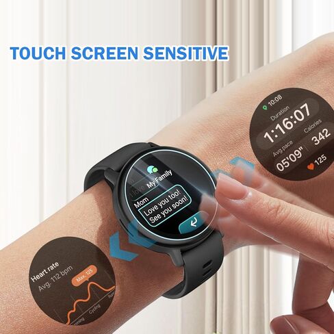 4 Pack Compatible For Garmin Bounce 2 Smartwatch Screen Protector Glass, Anti-scratch 9H Tempered Full Cover Protection For Bounce 2 Screen Film, Sensitive Touch & HD Clear in Saudi Arabia