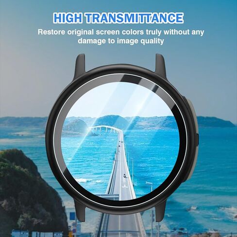 4 Pack Compatible For Garmin Bounce 2 Smartwatch Screen Protector Glass, Anti-scratch 9H Tempered Full Cover Protection For Bounce 2 Screen Film, Sensitive Touch & HD Clear in Saudi Arabia