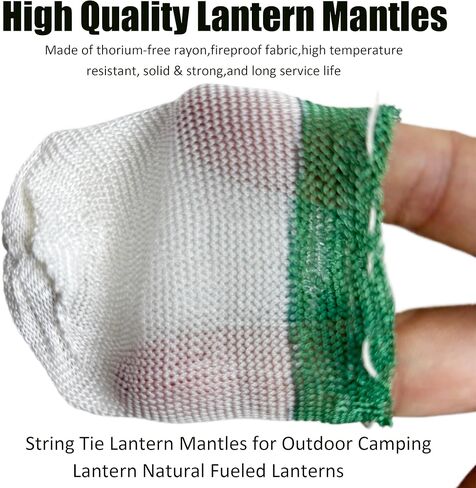 20 قطعة من عباءات فانوس البروبان، 2 × 3.3 بوصة، نمط ربطة عنق للتخييم ومصابيح الغاز الخارجية/إكسسوارات الفانوس in Kuwait