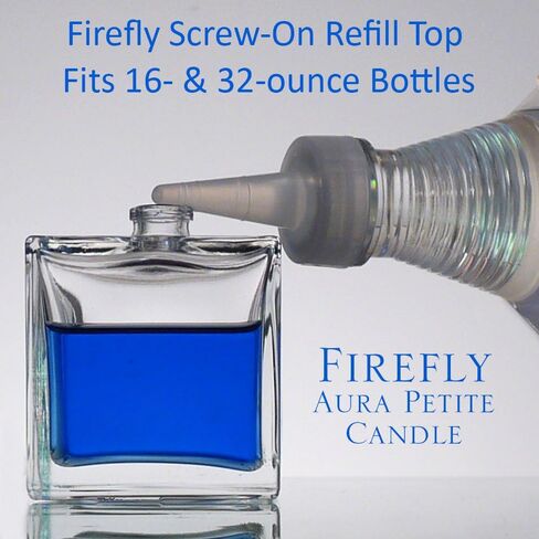 غطاء إعادة ملء Firefly Fuels لزجاجات زيت المصباح سعة 16 و32 أونصة - قم بلف الغطاء للتحويل إلى زجاجات أصغر وشموع زجاجية قابلة لإعادة الاستخدام in Kuwait