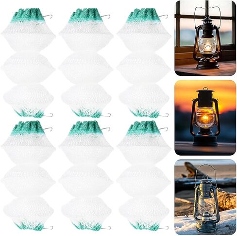 6PCS Coleman Mantles, 3-Layer Gas Lantern Mantles, Gases Lanterns Mantle, Detachable Metal Clips, for Outdoor Camping Lanterns Natural Fueled in Saudi Arabia