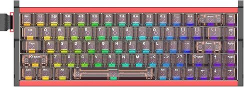لوحة المفاتيح الميكانيكية IROK FE104 RGB ، قابلة للتبديل الساخن ， إضاءة خلفية قابلة للتخصيص ، لوحة مفاتيح ألعاب سلكية الغطاء العلوي المغنطيسي لـ MAC Windows-Black/Brown Switch in Saudi Arabia