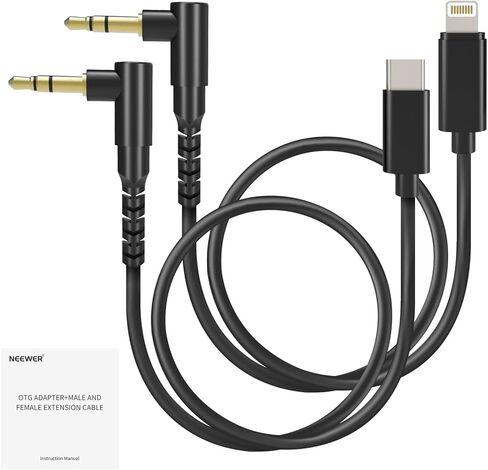 NEEWER USB Type C Adapter, 180 Degree U Shaped USB C OTG Adapter Extender Mobile Photography Accessories Compatible with iPhone 17 16 15 Samsung S25 Ultra Phone Cage & Case, PS017 in Saudi Arabia