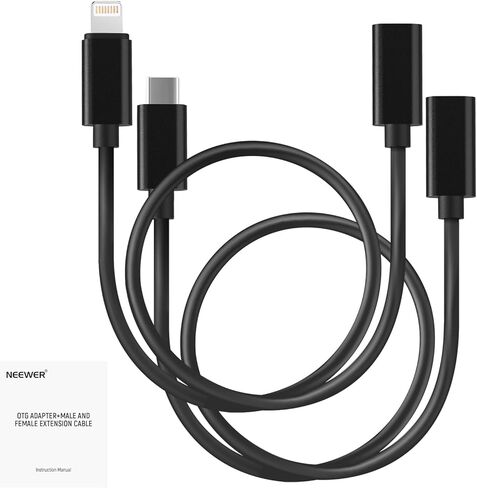 NEEWER USB Type C Adapter, 180 Degree U Shaped USB C OTG Adapter Extender Mobile Photography Accessories Compatible with iPhone 17 16 15 Samsung S25 Ultra Phone Cage & Case, PS017 in Saudi Arabia