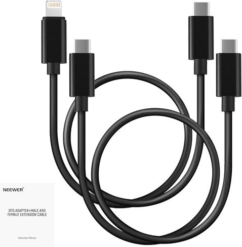 NEEWER USB Type C Adapter, 180 Degree U Shaped USB C OTG Adapter Extender Mobile Photography Accessories Compatible with iPhone 17 16 15 Samsung S25 Ultra Phone Cage & Case, PS017 in Saudi Arabia