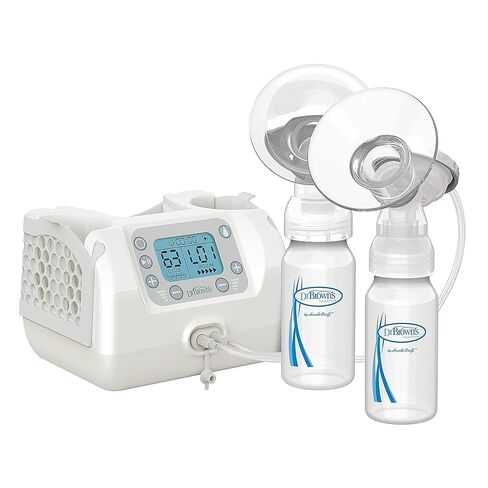 Dr. Brown's Customflow Hospital Strength Double Electric Breast Pump with Adjustable Settings, includes Breast Milk Collection Bottles, Flanges & Other Pumping Essentials in Saudi Arabia