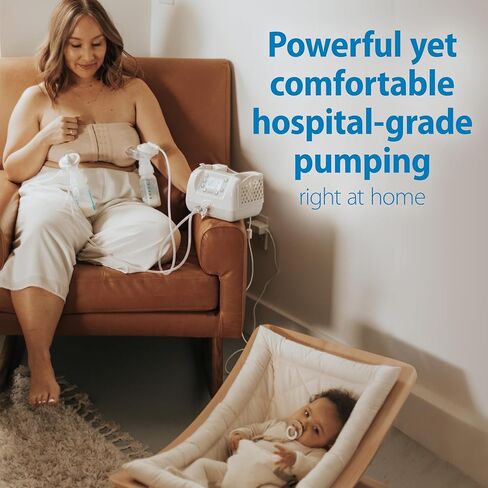Dr. Brown's Customflow Hospital Strength Double Electric Breast Pump with Adjustable Settings, includes Breast Milk Collection Bottles, Flanges & Other Pumping Essentials in Saudi Arabia