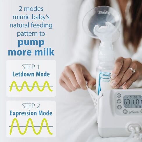 Dr. Brown's Customflow Hospital Strength Double Electric Breast Pump with Adjustable Settings, includes Breast Milk Collection Bottles, Flanges & Other Pumping Essentials in Saudi Arabia