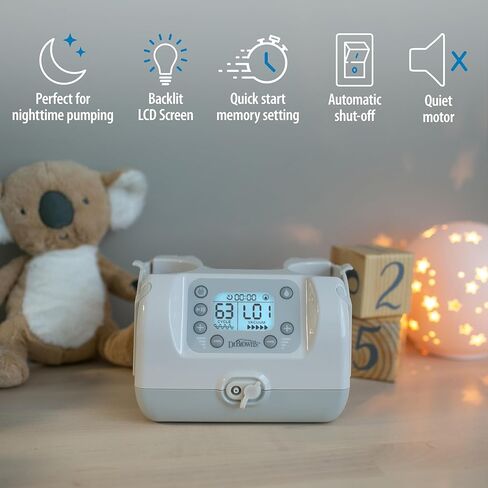 Dr. Brown's Customflow Hospital Strength Double Electric Breast Pump with Adjustable Settings, includes Breast Milk Collection Bottles, Flanges & Other Pumping Essentials in Saudi Arabia