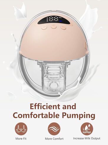 Hands Free Breast Pump, Wearable Breastfeeding Pump, Lightweight Portable Electric Pump 4 Modes & 12 Suction Levels, Comfortable & Low Noise, 24mm Flange, 2 Pack Pink in Saudi Arabia