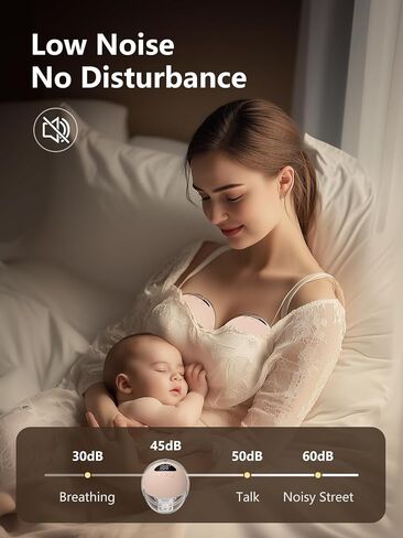 Hands Free Breast Pump, Wearable Breastfeeding Pump, Lightweight Portable Electric Pump 4 Modes & 12 Suction Levels, Comfortable & Low Noise, 24mm Flange, 2 Pack Pink in Saudi Arabia