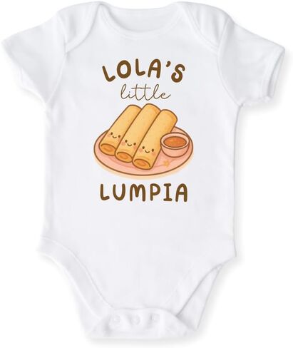 تي شيرت للأطفال من Lola's Little Lumpia، تي شيرت للأطفال والرضع - زي طعام فلبيني لطيف كهدية للطفل Lola in Kuwait