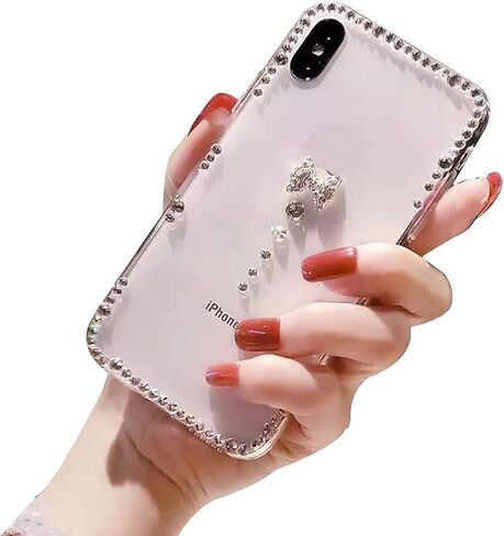 LCHDA Bling Diamond Case for Google Pixel 10 Pro XL, Glitter Clear Crystal Bright Full Diamonds Luxury Sparkle Rhinestone Bumper Women Girls Protective Phone Case Cover - White in Saudi Arabia