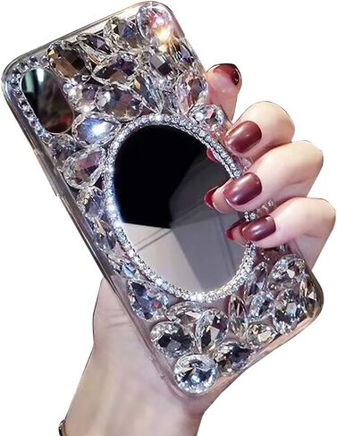 LCHDA Bling Diamond Case for Google Pixel 10 Pro XL, Glitter Clear Crystal Bright Full Diamonds Luxury Sparkle Rhinestone Bumper Women Girls Protective Phone Case Cover - White in Saudi Arabia