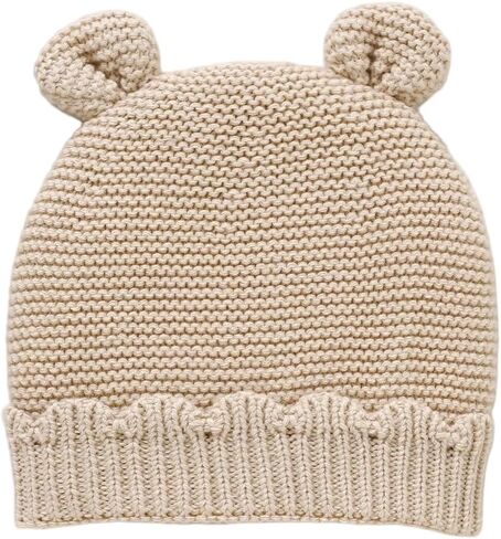 LAWKUL Baby Beanie Hat Winter 100% Cotton with Cute Bear Ear Cap Soft Warm for Infant Toddler Boy Girl in Saudi Arabia