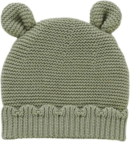 LAWKUL Baby Beanie Hat Winter 100% Cotton with Cute Bear Ear Cap Soft Warm for Infant Toddler Boy Girl in Saudi Arabia