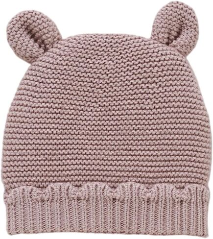LAWKUL Baby Beanie Hat Winter 100% Cotton with Cute Bear Ear Cap Soft Warm for Infant Toddler Boy Girl in Saudi Arabia