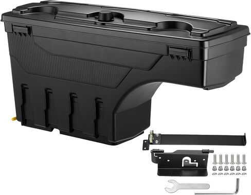 صندوق تخزين سرير الشاحنة من GEARLAST مع قفل بكلمة مرور لسيارة 2019-2023 Chevy/GMC Silverado/Sierra 1500، جانب السائقين، 30 لتر، أسود in Kuwait