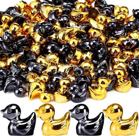 100 Pcs Shiny Valentines Day Mini Duck Figures Colorful Valentines Day Duck Decor Micro Landscape Aquarium Garden Hide and Seek Decoration Charm for Party Gift(Red, Fuchsia and Pink) in Saudi Arabia
