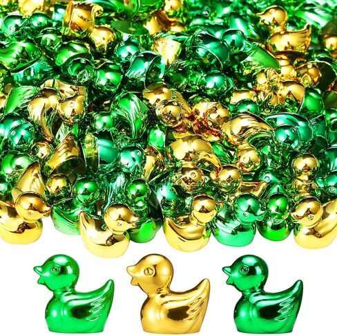 100 Pcs Shiny Valentines Day Mini Duck Figures Colorful Valentines Day Duck Decor Micro Landscape Aquarium Garden Hide and Seek Decoration Charm for Party Gift(Red, Fuchsia and Pink) in Saudi Arabia