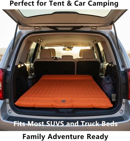 HI FINE CARE Double Camping Sleeping Pad 2 Percon, Ultralight Camping Mat with Pillow Built-in Foot Pump Inflatable Sleeping Pads Compact for Hiking Traveling Tent in Saudi Arabia