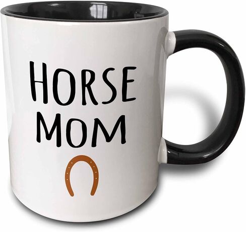 3Dross Horse Mom Mug ، 11 أوقية ، أسود in Saudi Arabia