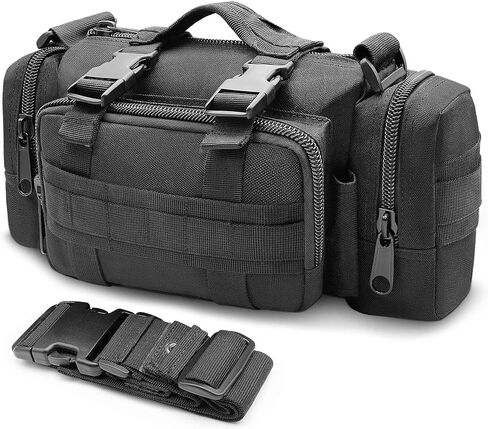 Tactical Duffel Bags for Men, 3P Military Molle Waist Fanny Packs EDC Utility Pouch Crossbody with Shoulder Strap Hand Carry in Saudi Arabia