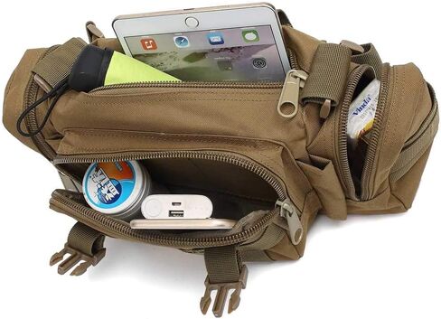 Tactical Duffel Bags for Men, 3P Military Molle Waist Fanny Packs EDC Utility Pouch Crossbody with Shoulder Strap Hand Carry in Saudi Arabia