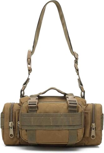 Tactical Duffel Bags for Men, 3P Military Molle Waist Fanny Packs EDC Utility Pouch Crossbody with Shoulder Strap Hand Carry in Saudi Arabia