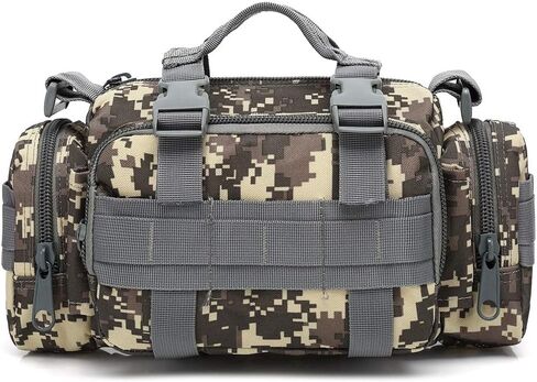 Tactical Duffel Bags for Men, 3P Military Molle Waist Fanny Packs EDC Utility Pouch Crossbody with Shoulder Strap Hand Carry in Saudi Arabia