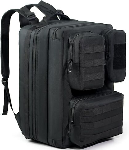 Military Backpack for Men, 35L Tactical Backpack with Laptop Compartment for Hiking Camping Travel and Daily Commutes（black） in Saudi Arabia