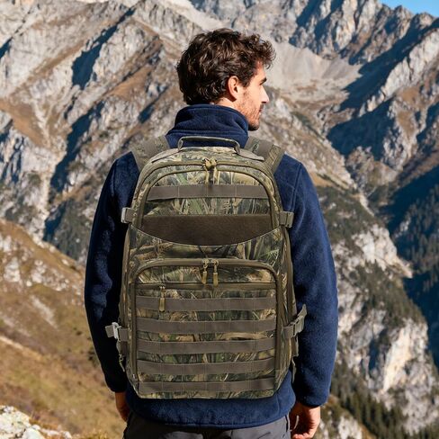 Tactical Hunting Back pack for Men,Military Molle Backpack,Assault Pack,37L EDC Hiking & Motorcycle Backpack (Aquatic Camouflage) in Kuwait